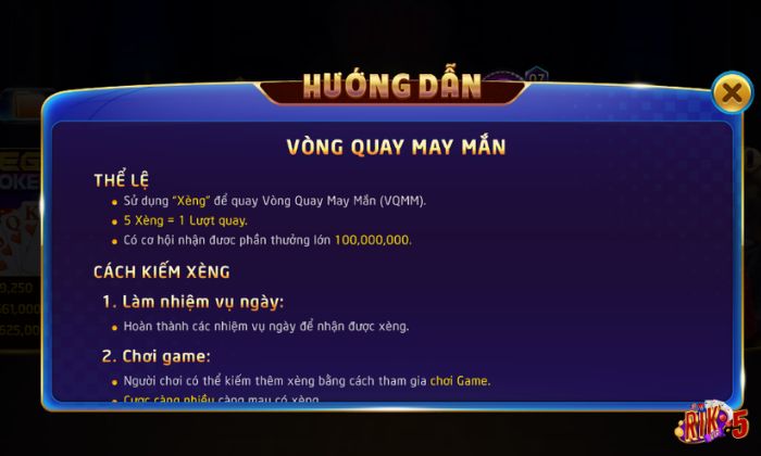 Bí quyết quay thưởng vòng quay may mắn Rikvip